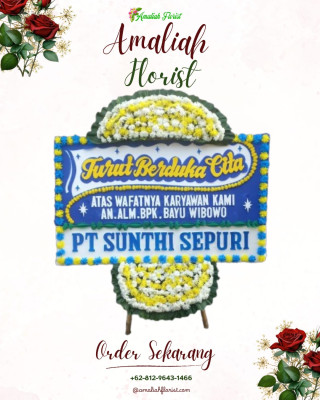 Papan Bunga Duka di Harjamukti
