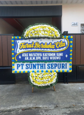 Papan Bunga Duka di Harjamukti