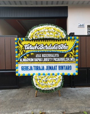 Papan Bunga Duka di Harjamukti